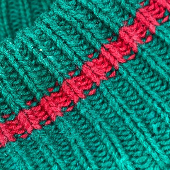 FRENCH NAVY Sweater Mens L Ramie Cotton Cable Jumper Pullover Green HK VTG - Picture 5 of 15